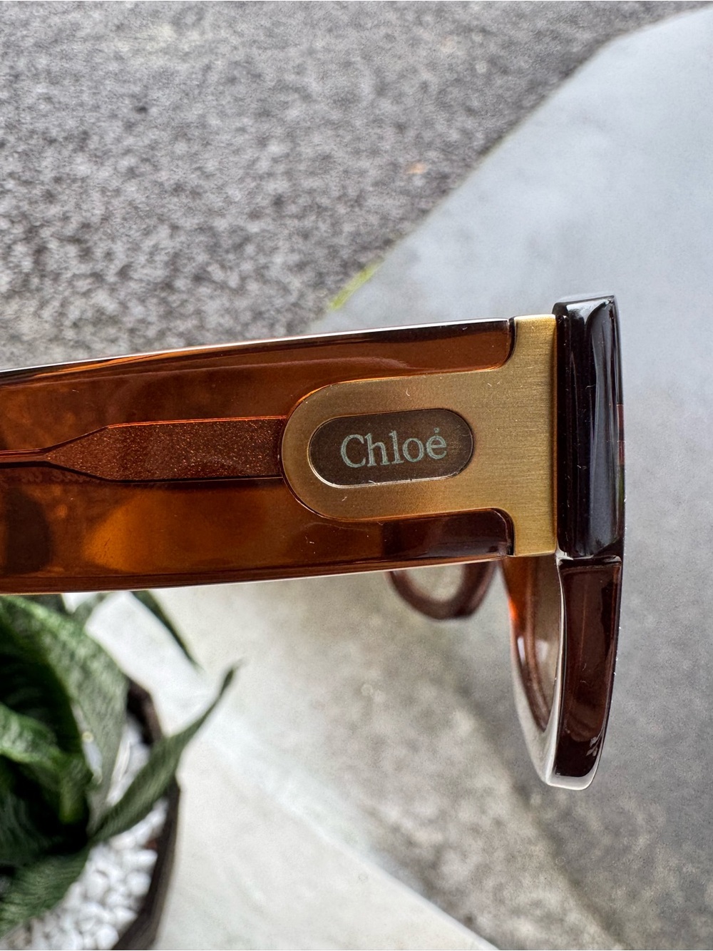 Chloé CL2144 Brown Oversized Square Sunglasses Made in France with Case - Picture 4 of 14